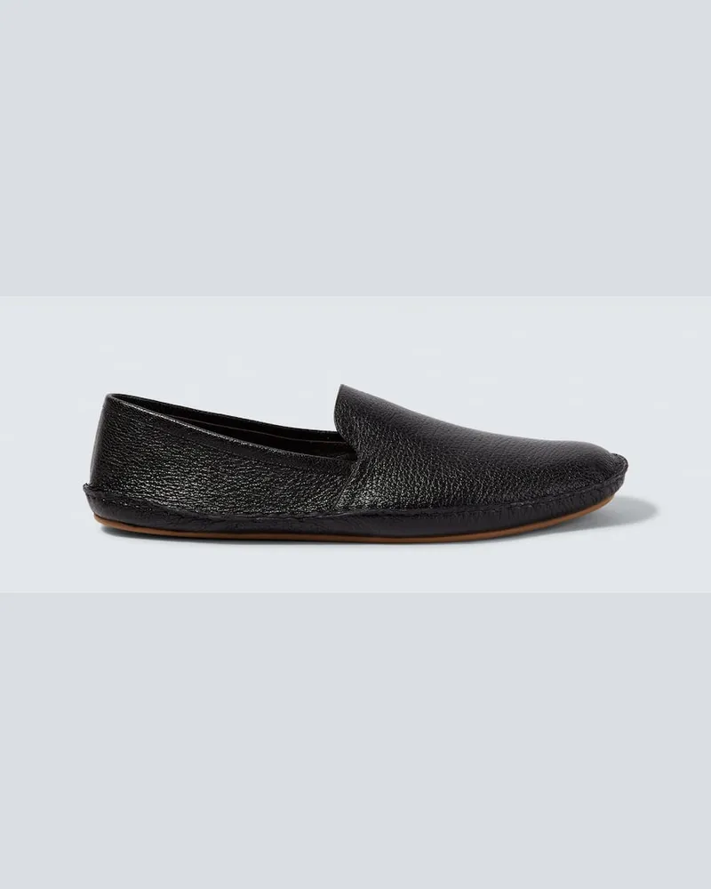 The Row Slip-Ons Vasko aus Leder Schwarz