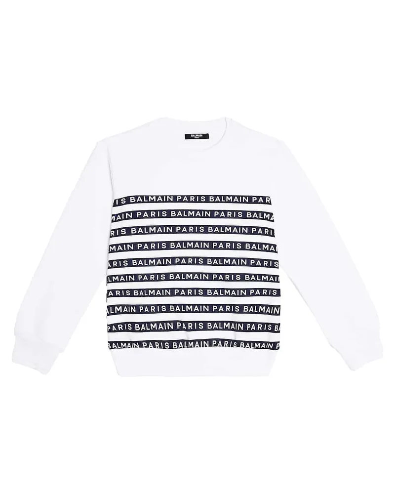 Balmain Sweatshirt aus Baumwoll-Jersey Multicolor