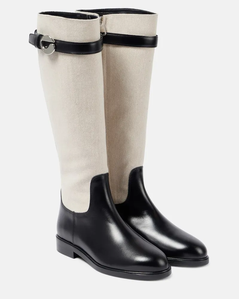 COPERNI Stiefel Cavalier mit Leder Schwarz
