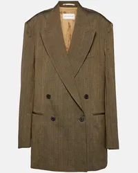 Dries van Noten Blazer aus einem Baumwollgemisch Nude