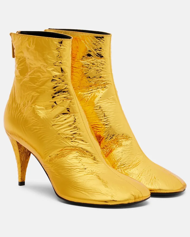 Proenza Schouler Ankle Boots Glove aus Metallic-Leder Gold