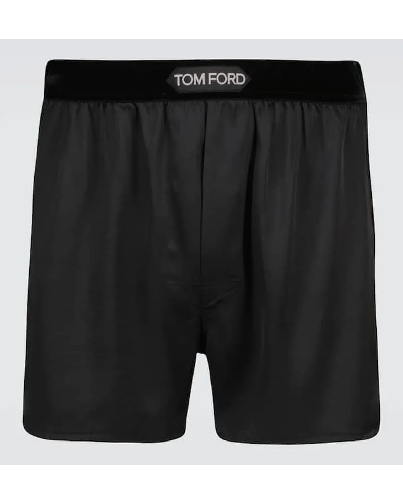 Tom Ford Boxershorts aus Seide Schwarz