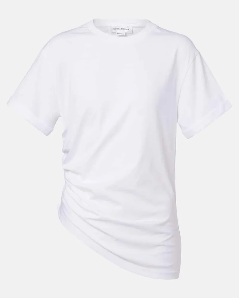 Victoria Beckham T-Shirt aus Baumwoll-Jersey Weiß