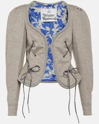 Vivienne Westwood Jacke Gexi Spencer aus einem Wollgemisch Beige