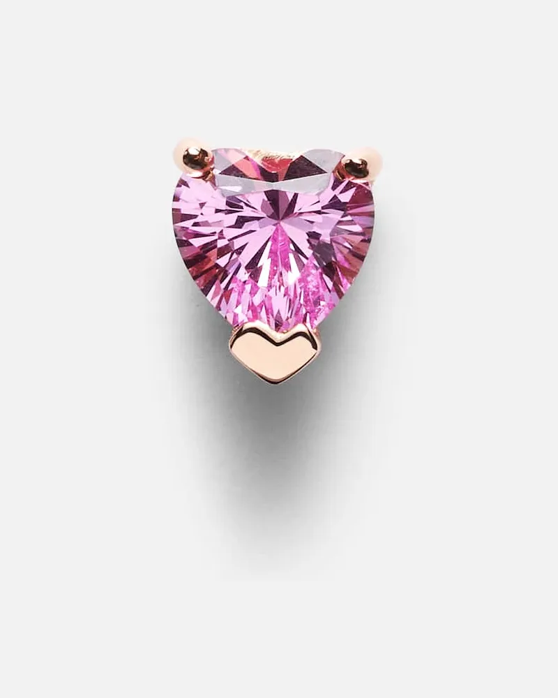 Roxanne First Einzelner Ohrring aus 14kt Roségold mit Saphir Gold