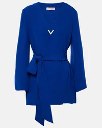 Valentino Garavani Top VGold aus Cady Couture Blau