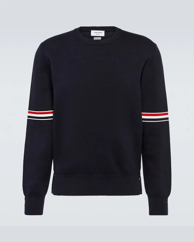 Thom Browne Pullover aus Baumwolle Blau