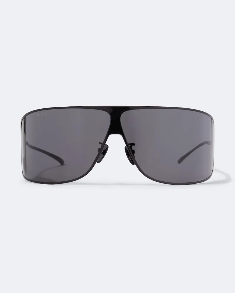 Gucci Shield-Sonnenbrille Schwarz