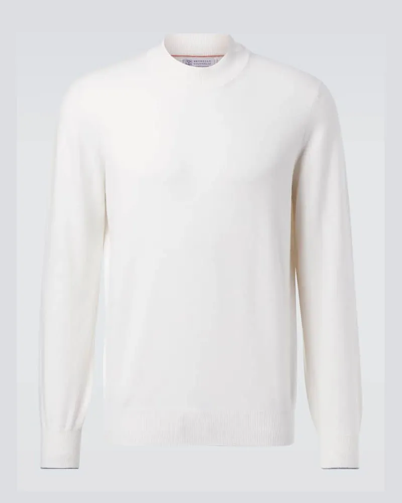 Brunello Cucinelli Pullover aus Kaschmir Weiß