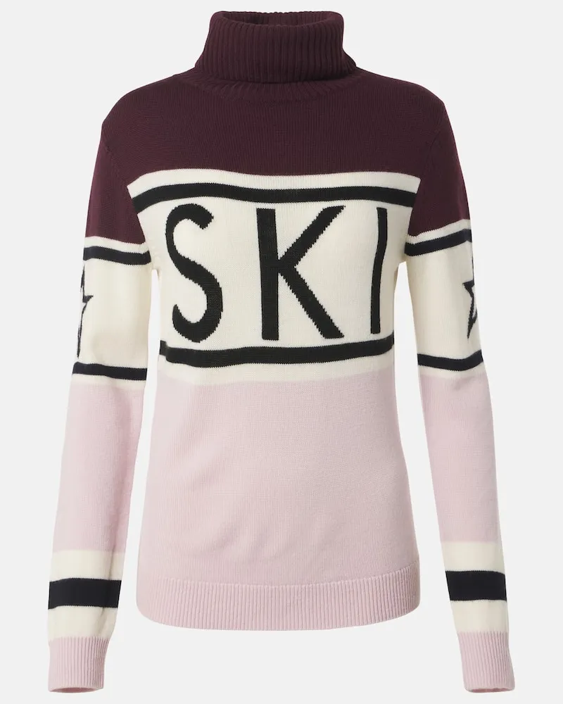 Perfect Moment Skipullover Schild aus Wolle Pink