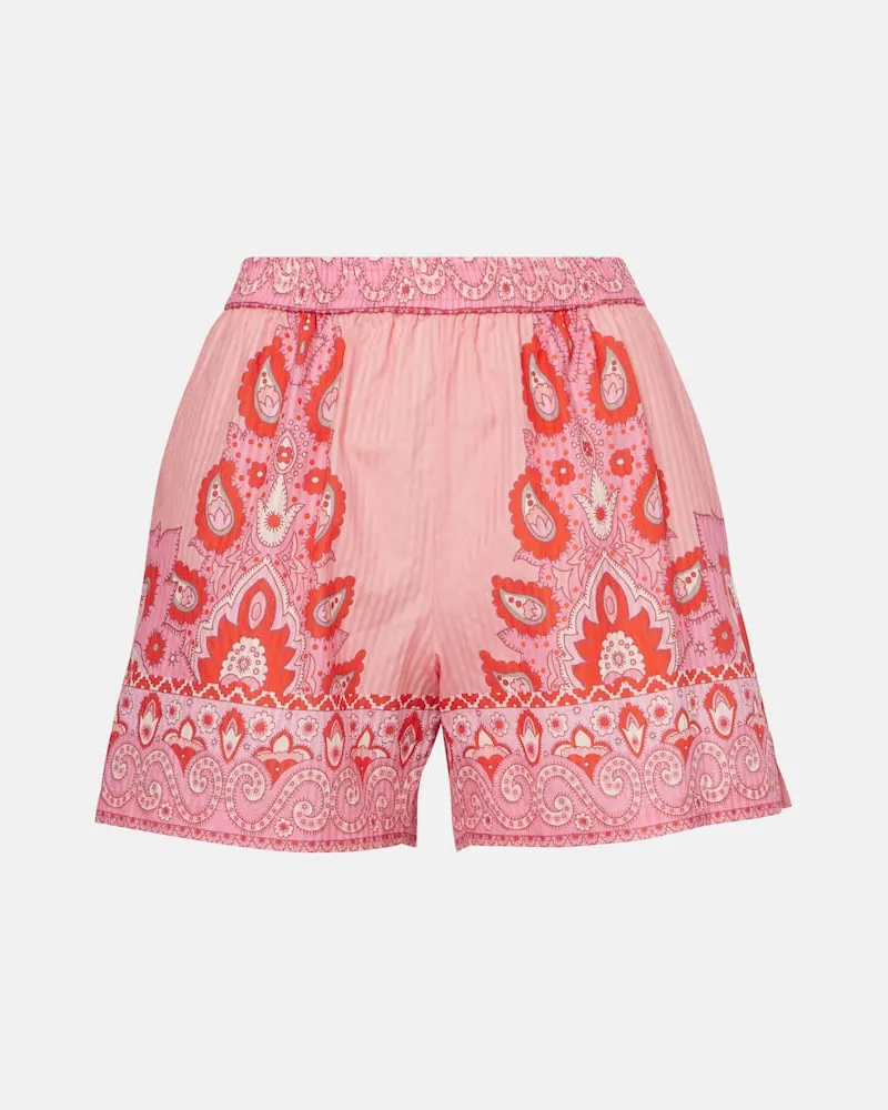 Etro Shorts aus Baumwolle und Seide Pink