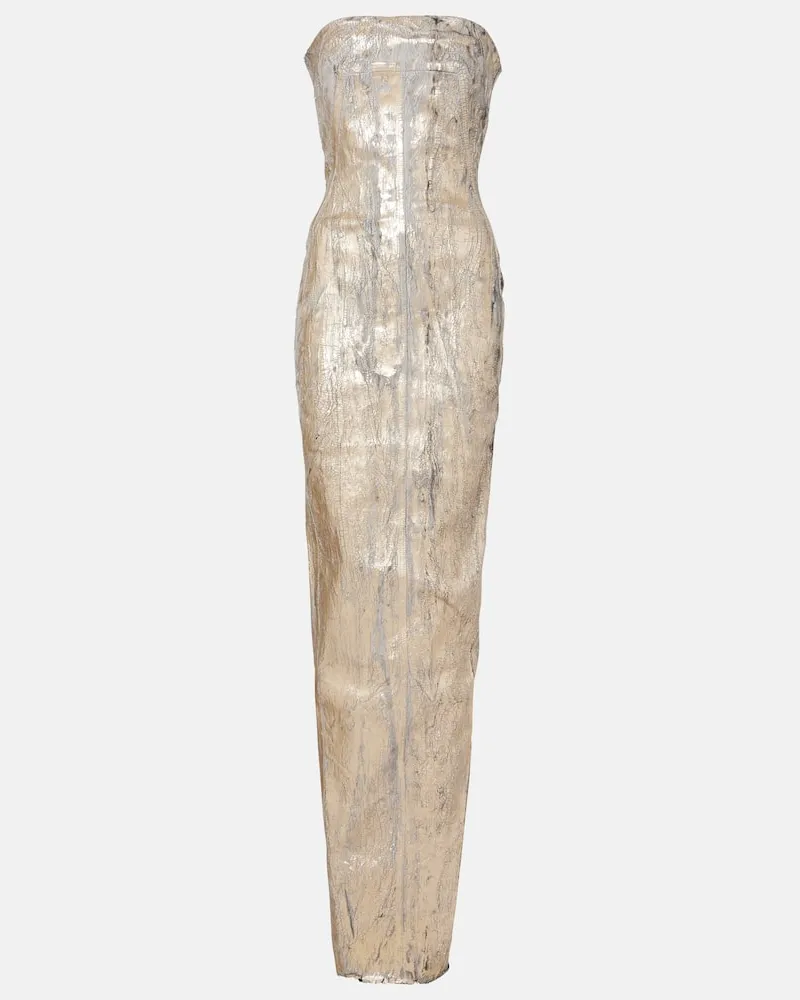 Rick Owens Beschichtete Robe aus Denim Gold