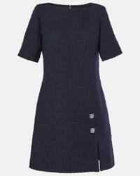 Givenchy Minikleid 4G Liquid aus Tweed Blau