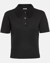 Moncler Polohemd aus Baumwoll-Pique Schwarz