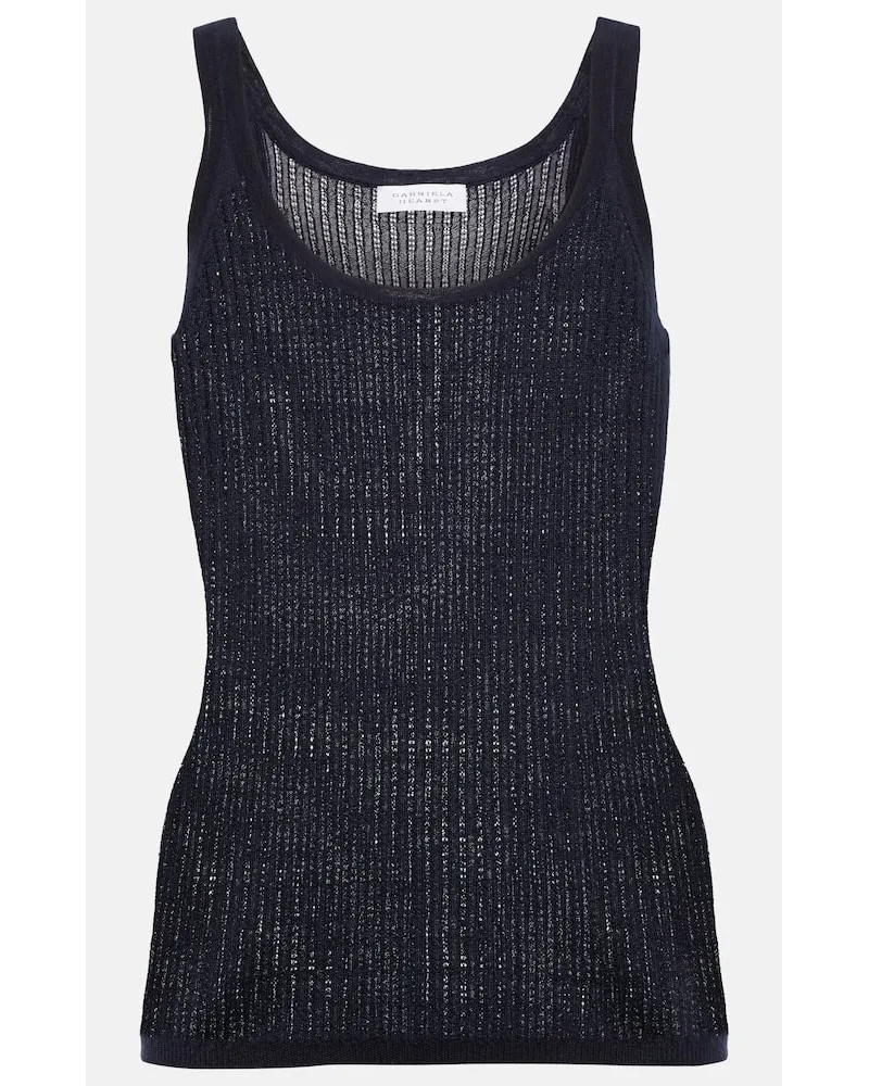 Gabriela Hearst Top Nevin aus Kaschmir und Seide Blau