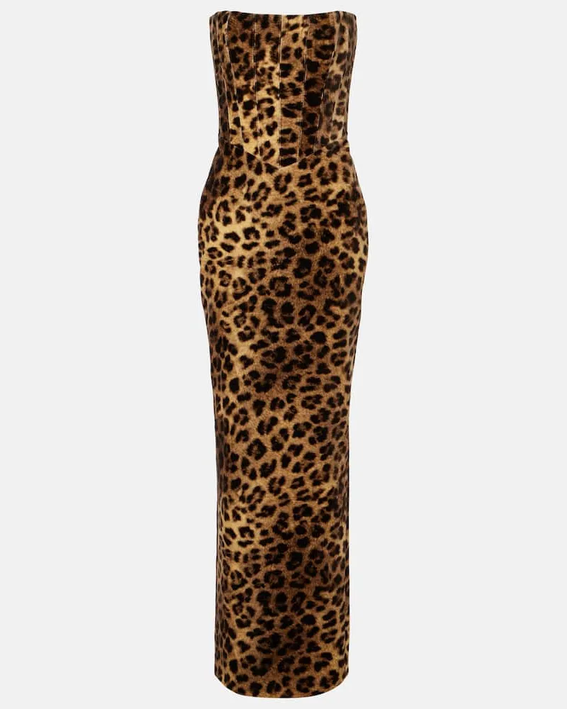 The New Arrivals Ilkyaz Ozel Robe Ambra aus Baumwolle Nude