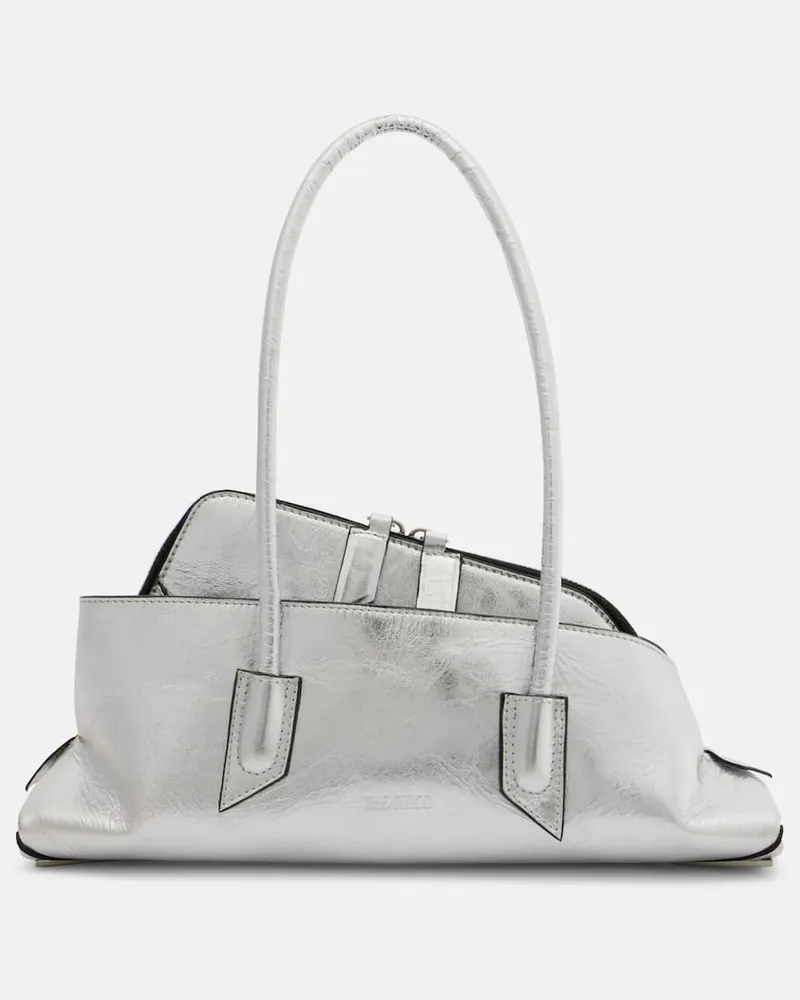 ATTICO Tote Bag La Passeggiata Small aus Leder Silber