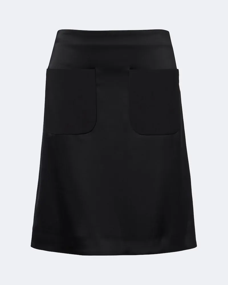 Courrèges Courrèges Bleistiftrock aus Satin Schwarz