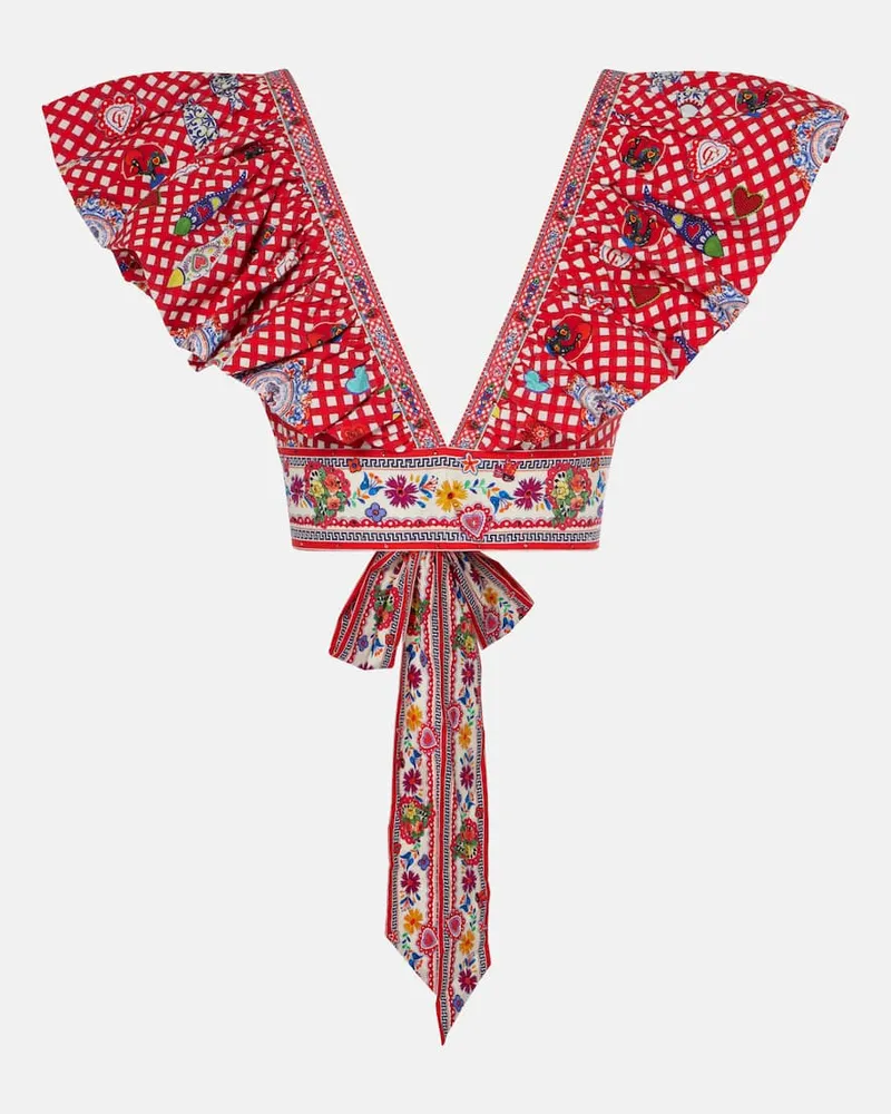 Camilla Bedrucktes Top aus Baumwolle Multicolor