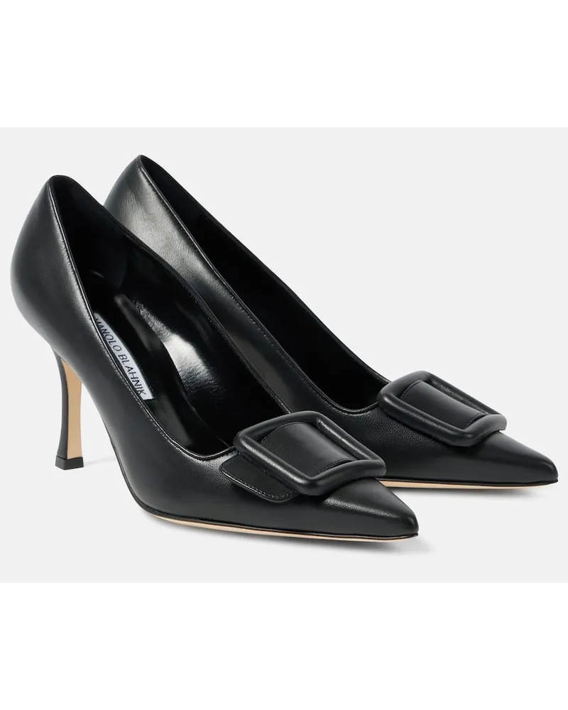 Manolo Blahnik Pumps Maysale 70 aus Leder Schwarz