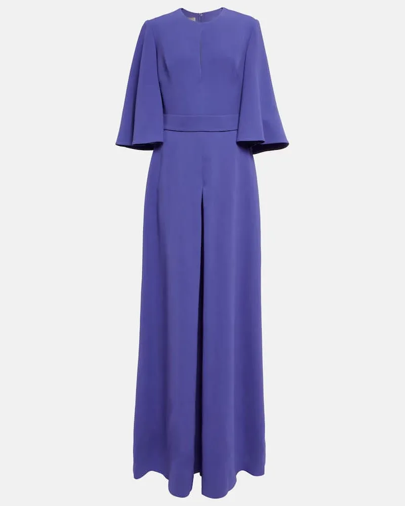 Elie Saab Jumpsuit aus Crêpe Blau