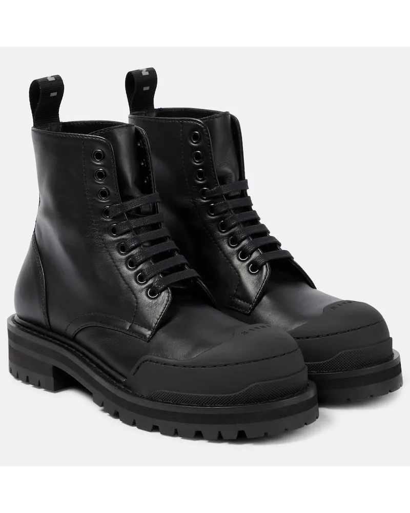 Marni Schnürstiefel Dada aus Leder Schwarz