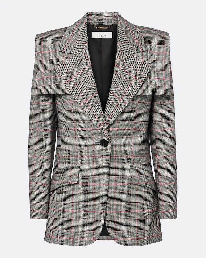 Chloé Chloé Jacke aus einem Wollgemisch Schwarz