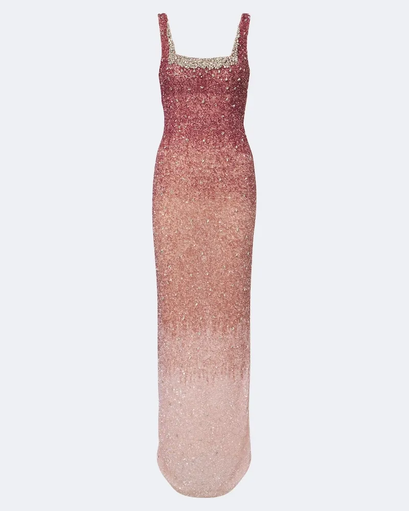 Rachel Gilbert Verzierte Robe Kaity Rosa