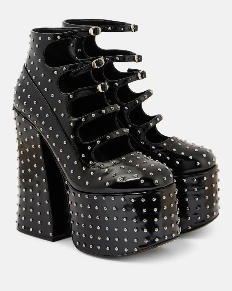 Marc Jacobs Verzierte Ankle Boots Kiki aus Leder Schwarz