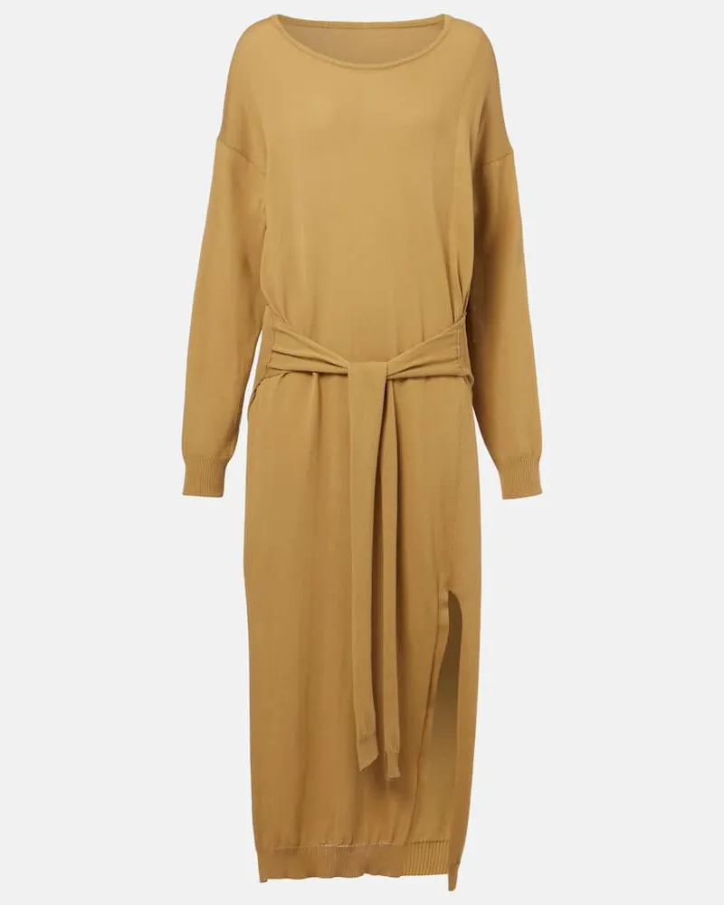 Christophe Lemaire Midikleid aus Baumwolle Beige