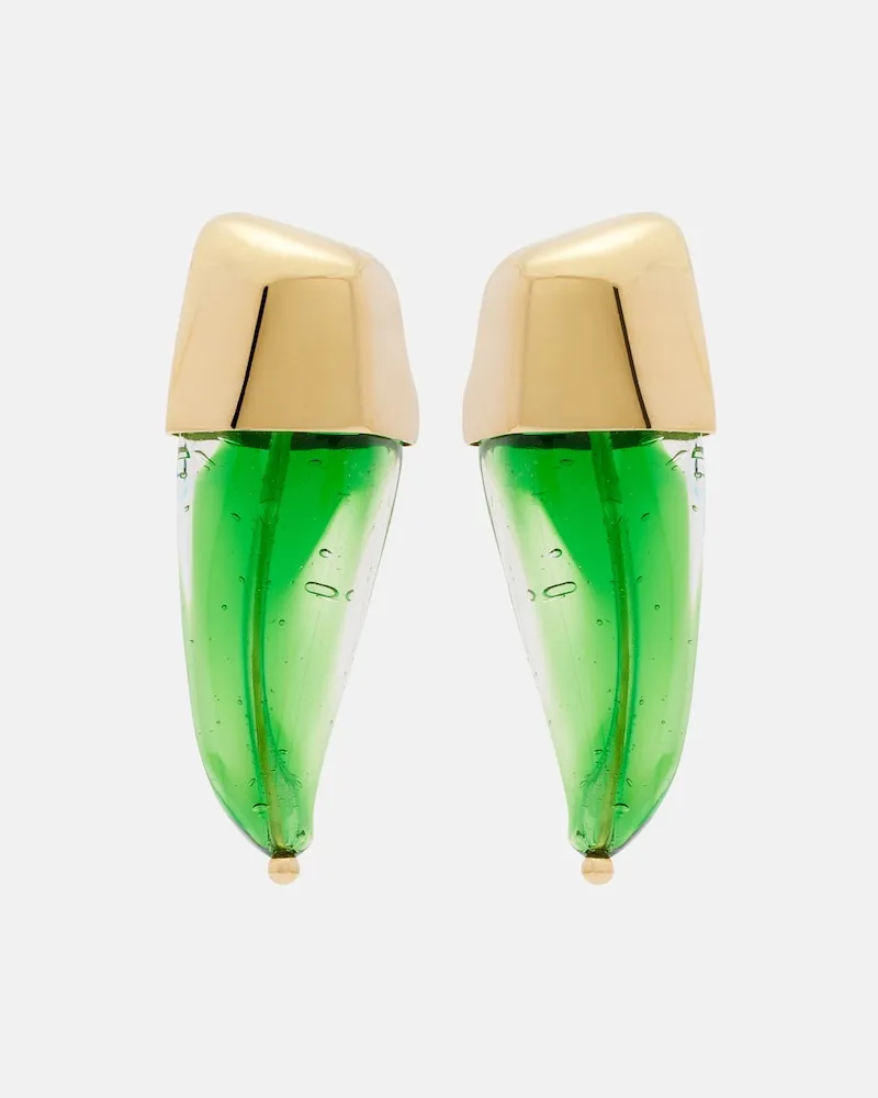 Bottega Veneta Ohrringe Prisma aus Glas Gold