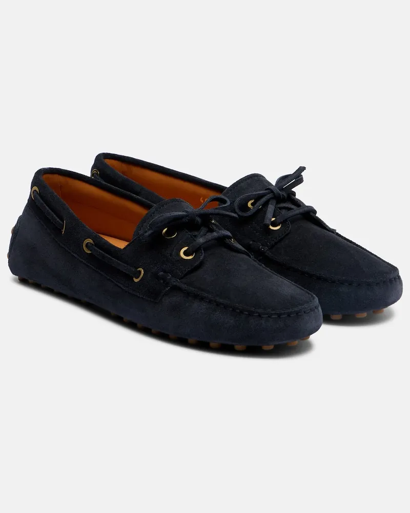 TOD'S Mokassins aus Veloursleder Blau