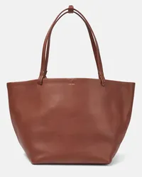 The Row Shopper Park Tote Three aus Leder Braun