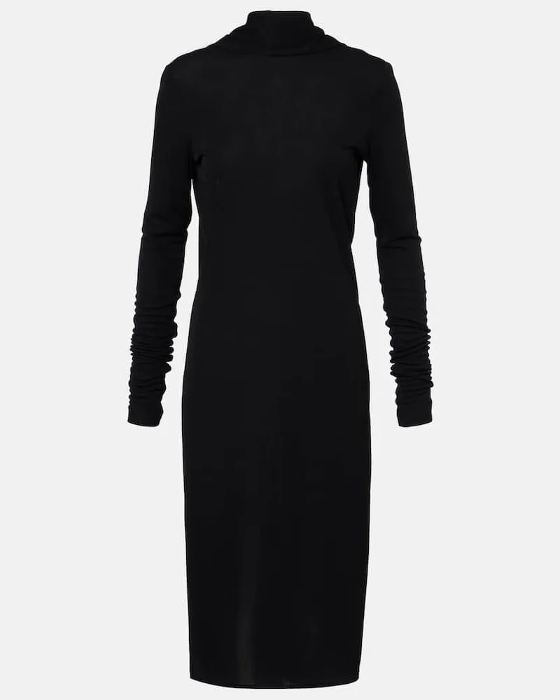 Totême Midikleid aus Jersey Schwarz