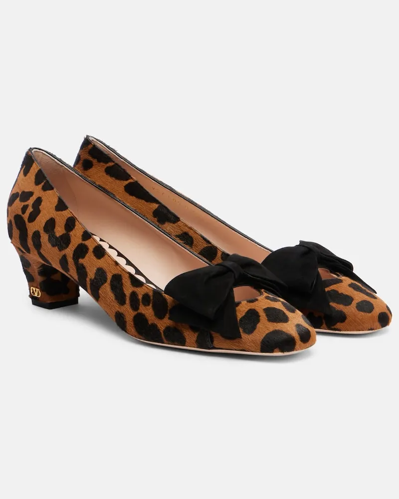 Valentino Garavani Pumps Bowow 45 aus Kalbshaar Braun