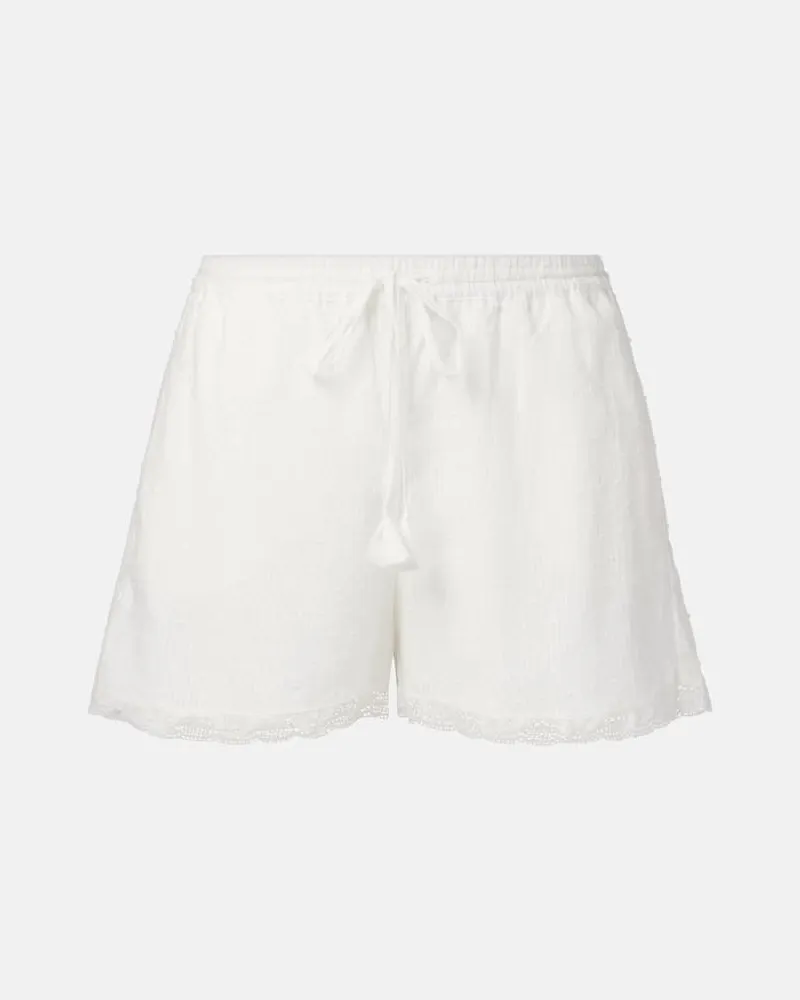 Poupette St Barth Shorts Cruse aus Baumwolle Weiß