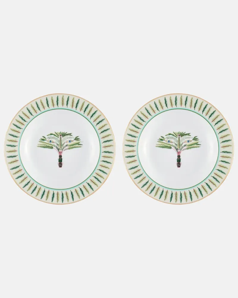 La DoubleJ Set Eden aus zwei Suppentellern Multicolor