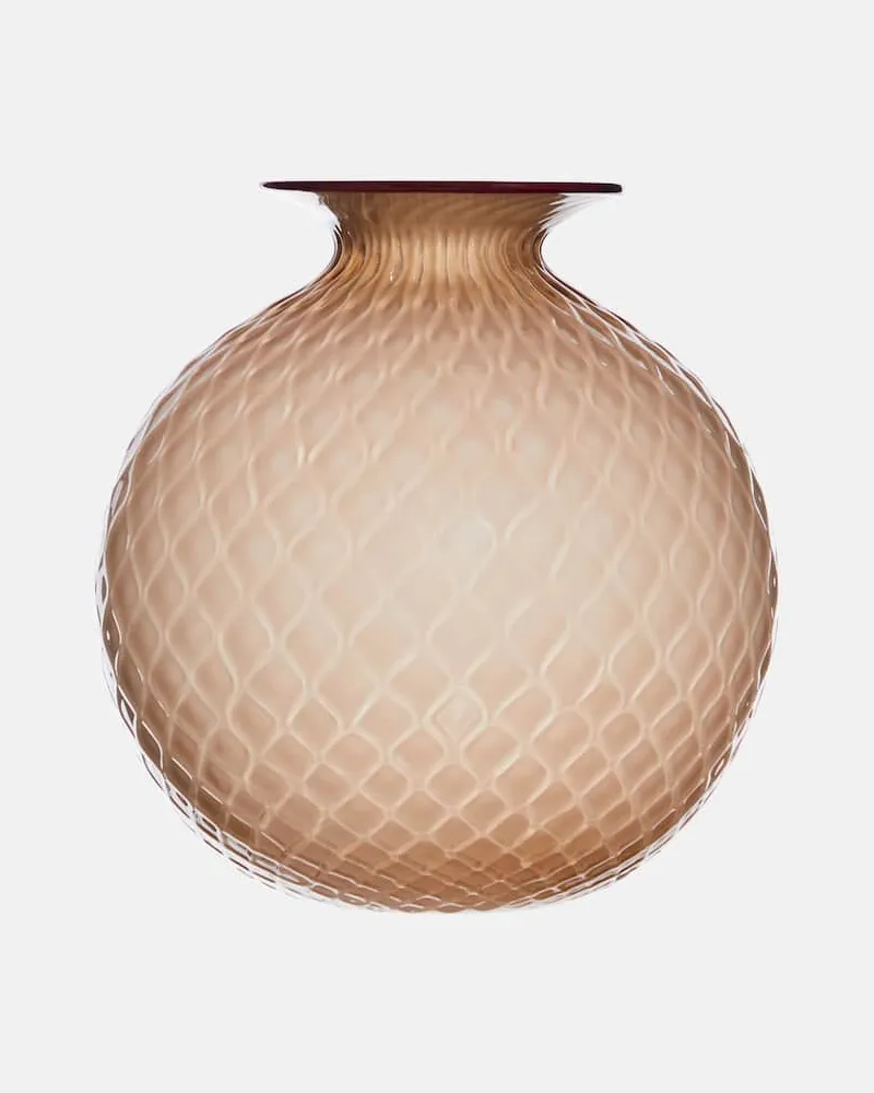 Venini Vase Monofiore Balloton Braun
