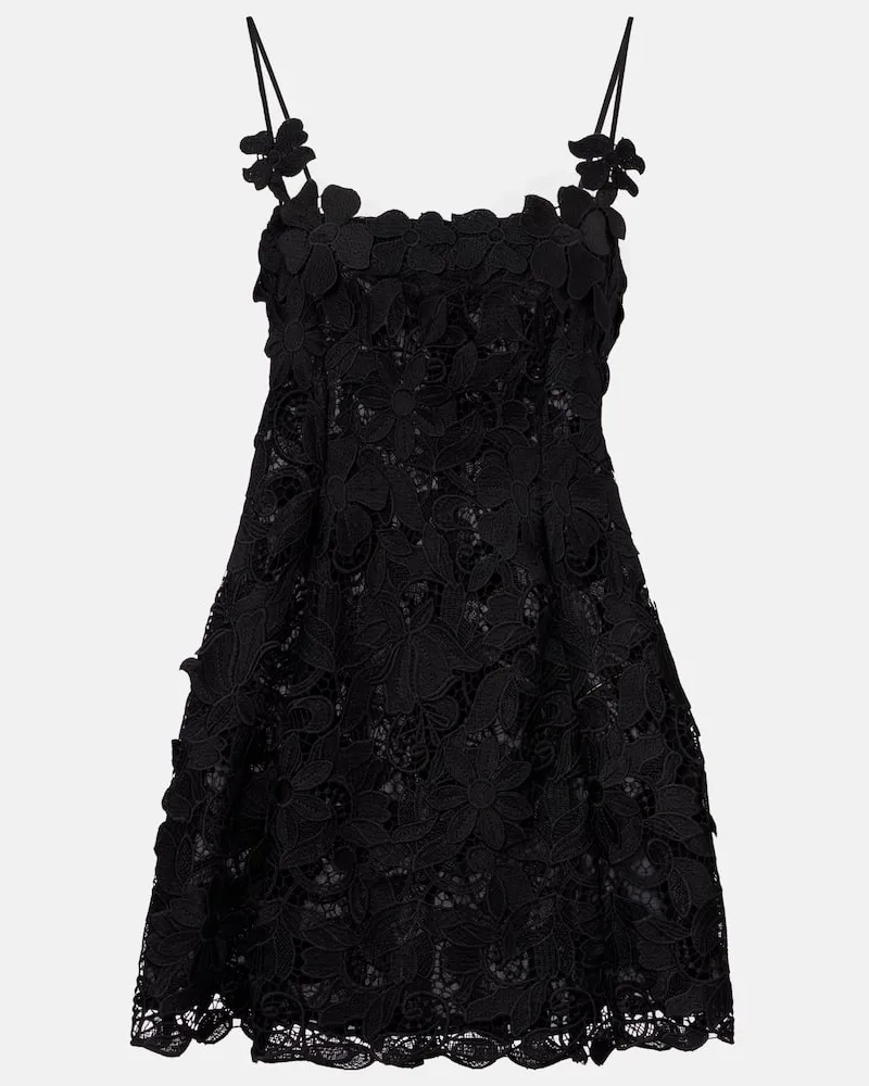 Blumarine Minikleid aus Spitze Schwarz