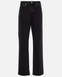 Gucci High-Rise Straight Jeans Grau