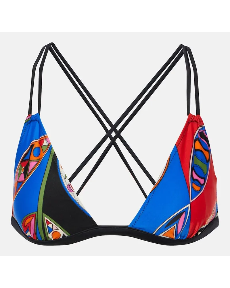 Emilio Pucci Bedrucktes Bikini-Oberteil Multicolor