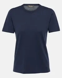 Loro Piana T-Shirt Angera aus Baumwolle Blau