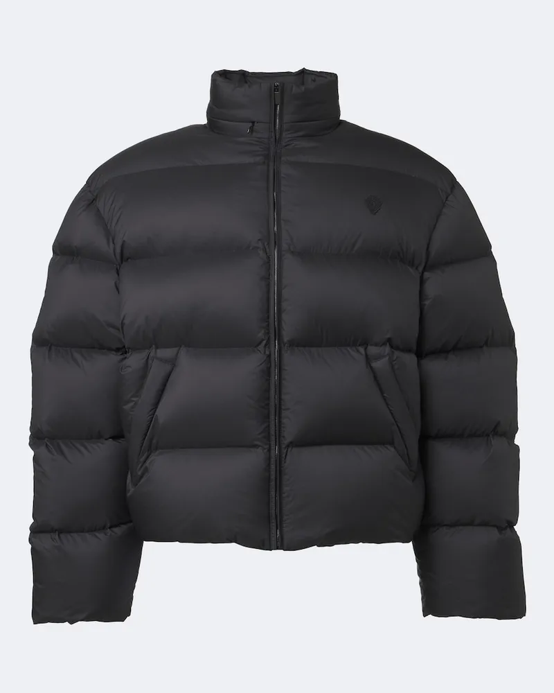 Gucci Daunenjacke Web Stripe Schwarz
