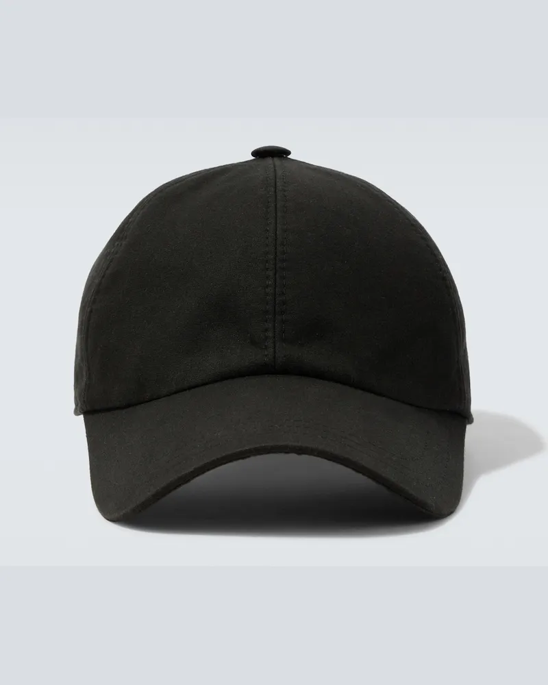 The Row Baseballcap Caspian aus Baumwoll-Canvas Schwarz