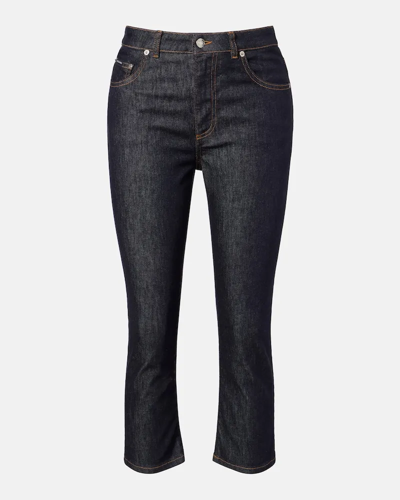 Dolce & Gabbana Caprihose aus Denim Blau