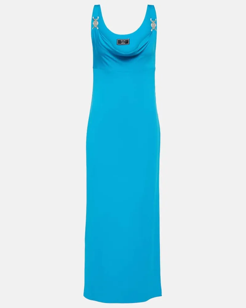 Versace Maxikleid Medusa ’95 aus Jersey Blau