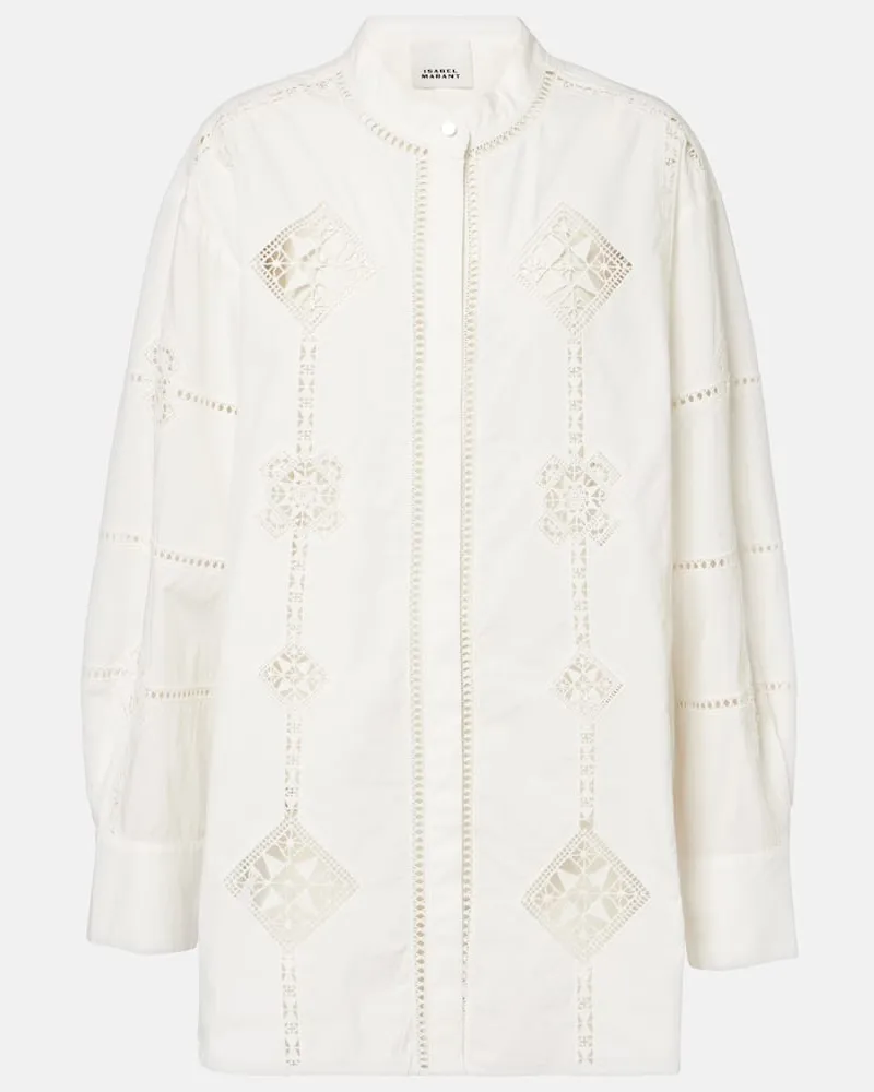 Isabel Marant Bluse Soeline aus Baumwollpopeline Weiß