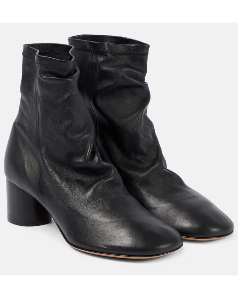 Isabel Marant Ankle Boots Laeden aus Leder Schwarz