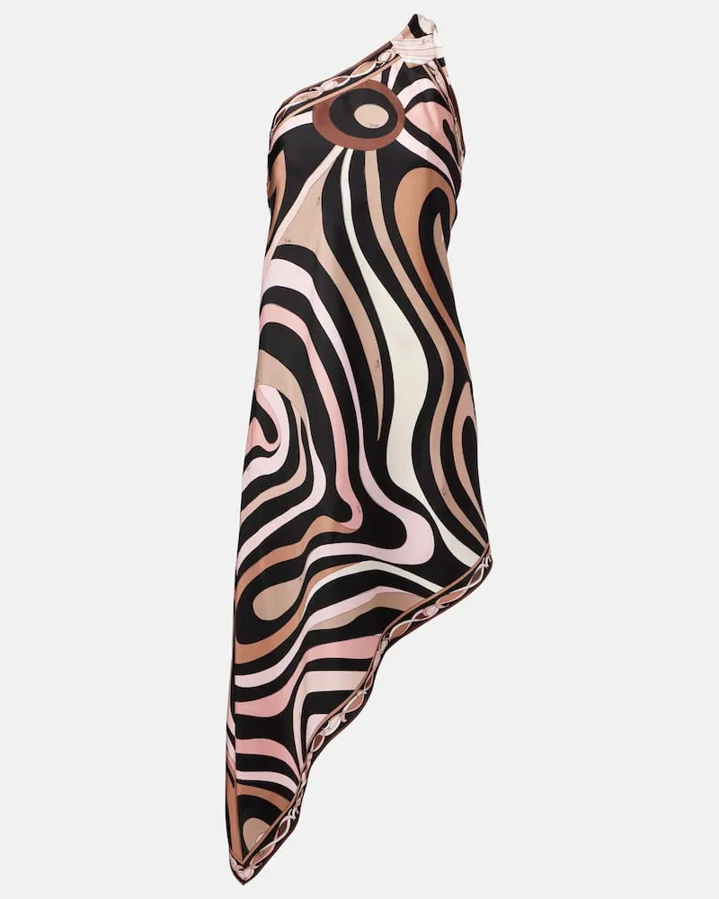Emilio Pucci Minikleid Marmo aus Seide Multicolor