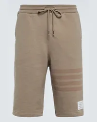 Thom Browne Shorts 4-Bar aus Baumwolle Grau